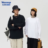 WASSUP LEMON Хлопковый лонгслив, футболка, рубашка, свободный крой