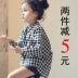 Trẻ em Hàn Quốc của quần áo cotton dài tay áo sơ mi kẻ sọc 2018 mùa xuân và mùa thu mới cô gái trẻ em của bé đơn ngực áo sơ mi