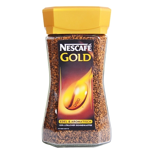 Бесплатная доставка Германия Франция Швейцария импортированная золотая медаль Nestlé кофе 200 г бутылки без сахара растворимый чистый черный кофе