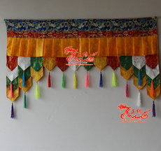 Буддийский сувенир 藏式桌围/挂帘/帷幔/垂布/佛堂门裙/佛桌装饰/佛龛门帘 门幅 桌布
