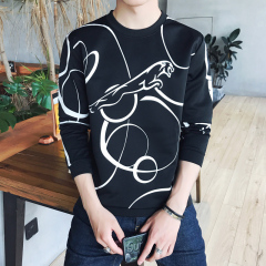 春秋季男士長袖T恤韓版潮流男裝上衣秋衣寬鬆外穿衛衣打底衫體恤