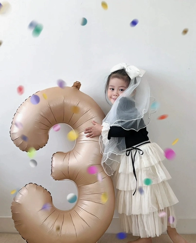 Сливочный цифровой детский брендовый воздушный шар для мальчиков и девочек