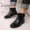 Mùa thu và mùa đông Đàn ông Hàn Quốc ống ngắn thời trang ấm áp đôi giày đi mưa chống nước giày chống trượt giày đế thấp giày chống thấm nước mưa giày lười nam chịu nước