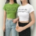 Đầu mùa xuân mới của phụ nữ ngắn cắt rốn slim slimming letters in sinh viên hoang dã đáy ngắn tay T-Shirt tops Áo phông