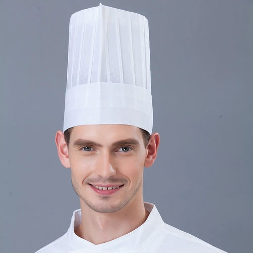 Шеф -шляпа Отель Ресторан ресторан кухня одноразовая шляпа не -слояная нация высокая шляпа с квартирой куполо