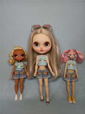 taobao agent BLYTHE Xiaobu Kerry Plaster Doll clothes Six -point soldiers can use OB24 joint denim pants