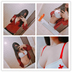 Cotton mỏng dễ thương dễ thương kích thước lớn chất béo m bra cosplay y tá đồng phục cám dỗ cô gái đồ lót quần lót nữ đẹp Bộ đồ lót