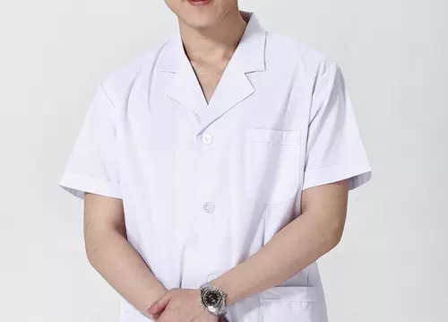 Униформа врача, белый халат, летняя одежда, короткий рукав
