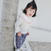 Cô gái mặc mùa xuân búp bê Hàn Quốc phiên bản của trẻ em bình thường của dài tay bông áo sơ mi nữ bé con áo sơ mi 1-6 tuổi Áo sơ mi