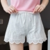 Quần legging cotton chống nắng nữ hè mới phiên bản Hàn Quốc mặc quần short ren rỗng quần rộng an toàn size lớn Quần short