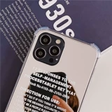 Apple, совместимый чехол для телефона, защитный чехол, простой и элегантный дизайн, английский, зеркальный эффект, iphone, 12, 12promax, 7