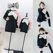 Quần áo mùa thu cha mẹ trẻ em 2018 mùa xuân mới mùa đông mẹ phụ nữ thời trang Hàn Quốc áo len cotton