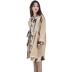 Đầu mùa thu của phụ nữ Hàn Quốc phiên bản của đoạn dài lỏng phù hợp với cổ áo một nút áo gió dài tay áo giản dị jacket coat triều áo khoác blazer nữ Trench Coat