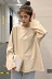 Mùa xuân nữ phiên bản Hàn Quốc của đoạn cơ bản đơn giản màu lỏng lẻo hoang dã chạm đáy áo sơ mi dài tay giản dị áo thun mỏng