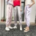 Mùa hè ăn mặc của phụ nữ Hàn Quốc phiên bản của lỏng hoang dã sọc thể thao quần harem quần mỏng dòng chín quần cao eo quần âu quần Quần Harem