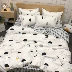 Ins gió net đỏ hồng nghịch ngợm leopard bed bốn bộ của ký túc xá sinh viên sheets phim hoạt hình ba mảnh bộ 3 quilt bộ đồ giường