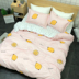 Ins gió net đỏ hồng nghịch ngợm leopard bed bốn bộ của ký túc xá sinh viên sheets phim hoạt hình ba mảnh bộ 3 quilt bộ đồ giường Bộ đồ giường bốn mảnh