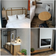 Các phòng khách sạn nhỏ thành một bộ đầy đủ các đồ nội thất sơn phòng tiêu chuẩn Cho thuê căn hộ Nhà B & B giường đôi 1,8 mét - Nội thất khách sạn