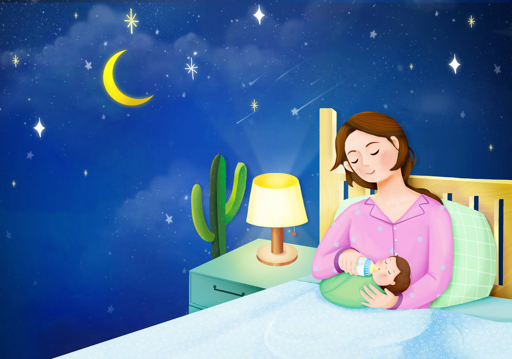 喂夜奶几乎是每个母乳喂养的妈妈都会经历的,每当自己睡得很甜的时候