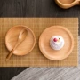 Bằng gỗ ăn sáng món ăn bộ đồ ăn gia đình khay nhỏ đĩa trái cây sáng tạo thực phẩm phương tây tấm snack trái cây bánh tấm gỗ khay đựng trà bằng gỗ