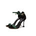 Dép Stiletto nữ mùa hè từ đơn giản khóa mở hở ngón màu đen rỗng Giày nữ Roman phiên bản Hàn Quốc của giày cao gót hoang dã 10cm Sandal