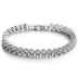 Full kim cương La Mã vòng tay nữ siêu flash AAA zircon bầu không khí cao cấp nữ vòng đeo tay phụ kiện pha lê quà tặng - Vòng đeo tay Cuff