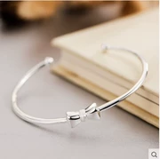 Bow Open Bracelet S925 Trang sức bạc Thời trang Hàn Quốc Dễ thương và tinh tế