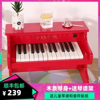 Деревянное электрическое пианино, синтезатор для начинающих, музыкальная маленькая игрушка для мальчиков и девочек, 3-6 лет, раннее развитие