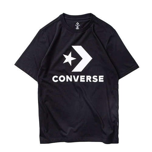 Converse, классические конверсы подходит для мужчин и женщин, белая спортивная футболка с круглым воротником для отдыха, короткий рукав