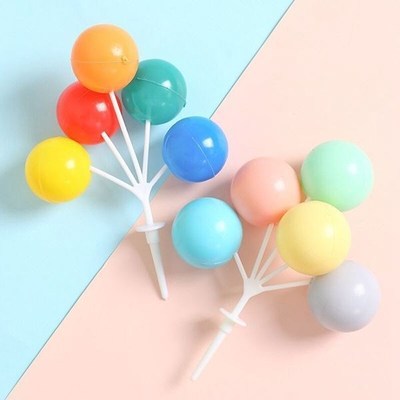 彩色塑料气球串ins小熊蛋糕装饰插件