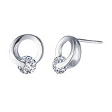 Дизайнерские золотые изысканные универсальные зимние серьги, серебро 925 пробы, простой и элегантный дизайн, тренд сезона, розовое золото