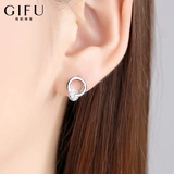 Дизайнерские золотые изысканные универсальные зимние серьги, серебро 925 пробы, простой и элегантный дизайн, тренд сезона, розовое золото