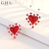 Маленькие универсальные серьги в виде сердечка, простой и элегантный дизайн, серебро 925 пробы