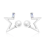 Зимние универсальные серьги из жемчуга, серебро 925 пробы, простой и элегантный дизайн