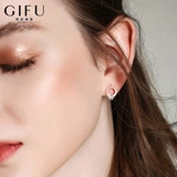 Дизайнерские золотые изысканные универсальные зимние серьги, серебро 925 пробы, простой и элегантный дизайн, тренд сезона, розовое золото