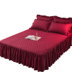 Hàn Quốc bông dày rắn một mảnh giường xù váy bedspread Simmons trải giường trượt 1.5m1.8 m - Váy Petti drap giường có viền Váy Petti