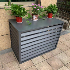 Алюминиевые жалюзи 铝合金空调外机保护罩防雨防晒室外百叶窗百叶通风格栅可工程定制