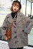 Mùa thu và mùa đông Hàn Quốc phiên bản của chic Hồng Kông hương vị retro dài retro kẻ sọc áo len áo len nữ sinh viên triều Áo Hàn Quốc