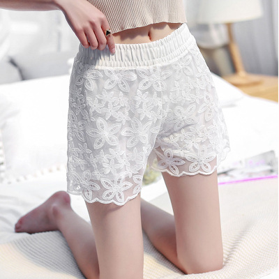 防走光蕾丝安全裤居家三分短裤