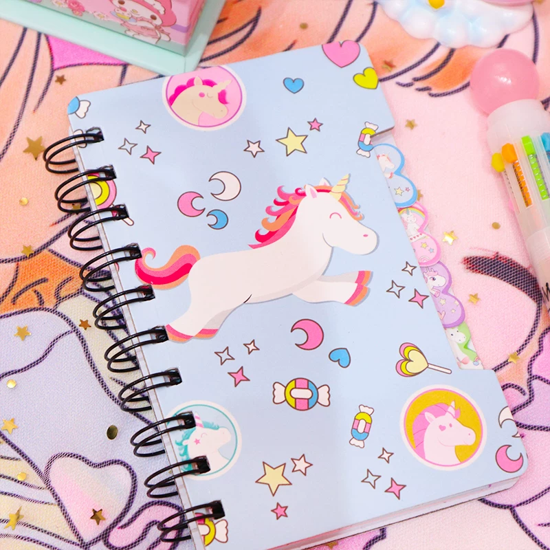 Cartoon stationery for students, laptop, notebook