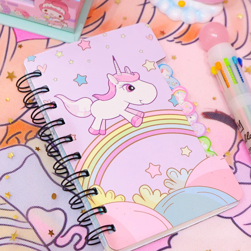 Cartoon stationery for students, laptop, notebook