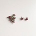 Cổ điển ba chiều cranberry tự nhiên ngọc trai nước ngọt vỏ màu xanh lá cây sơn trâm tai kẹp ear studs Trâm cài