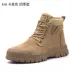 Labor protection shoes men's autumn and winter steel toe caps anti-smash and puncture-proof cowhide breathable tendon bottom construction site welding protective work shoes 