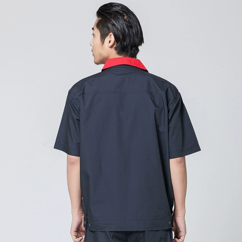 Лето короткоклассные рабочие сервисные услуги Установите мужские и женские фабрики униформы труда, повторно обработанные автобусорующимися наполовину рабочей вышивкой персонажей 231 модели модели