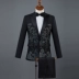 Trang phục người lớn nam sequins điệp khúc hiệu suất ca sĩ máy chủ trang phục váy mỏng phù hợp với phù hợp với mới Suit phù hợp