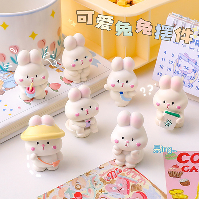 taobao agent Table nail decoration, rabbit, jewelry for office, cute doll for desktop, accessory, the year of the Rabbit