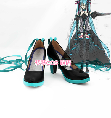 taobao agent Number 3124 Hatsune Miku Miku Cos shoes COSPLAY shoes for Miku Cos shoes to customize