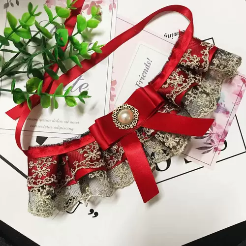 Шарф, слюнявчик, аксессуар, нагрудник, колокольчик с бантиком, домашний питомец