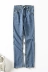 G ¥ 24 Mùa Thu mới dài mỏng chân quần jean màu rắn thời trang Hàn Quốc hoang dã hem hem quần thời trang công sở nữ cao cấp Quần jean