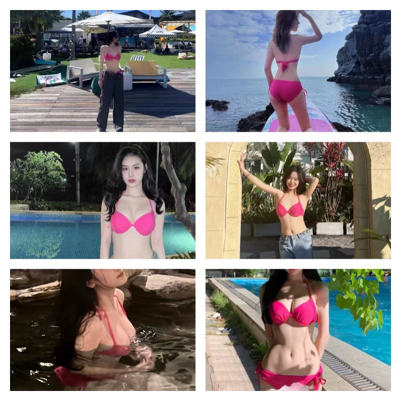 Beach supporting sexy swimwear